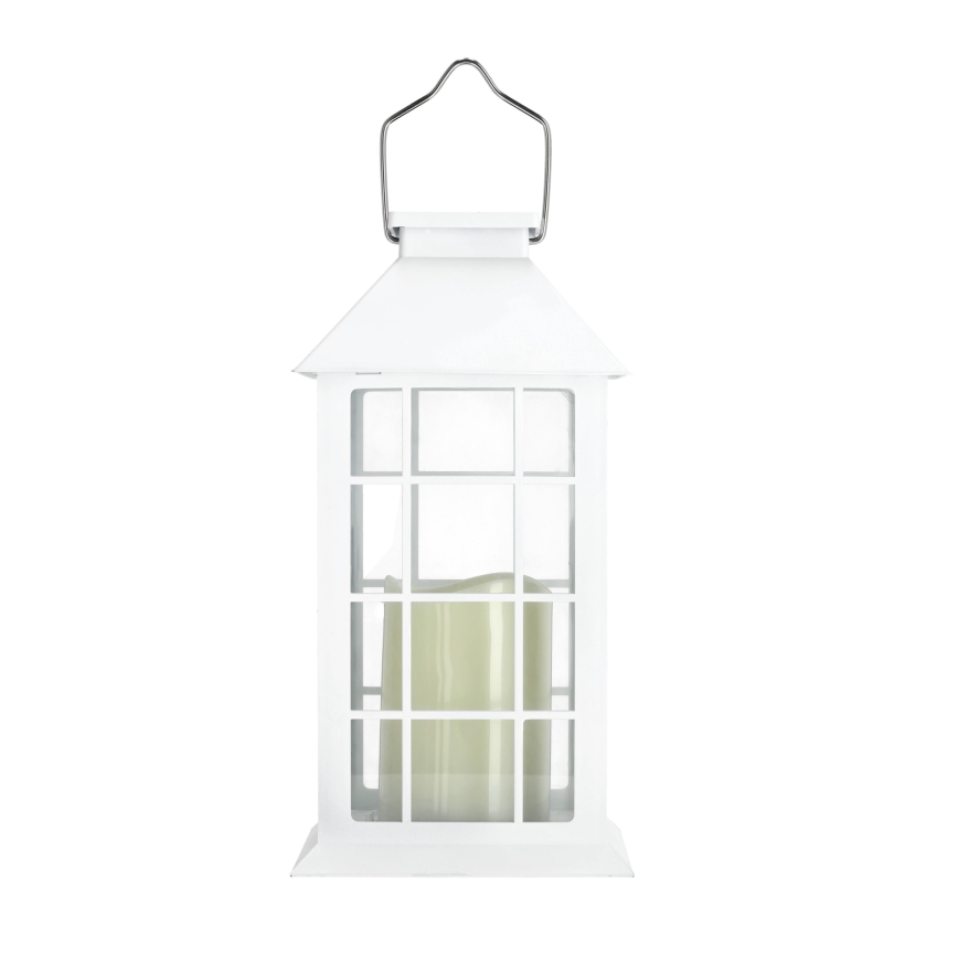 LED Pendellampa med solceller LED/0,02W/1,2V 1xAA 2700K IP44 200 mAh vit