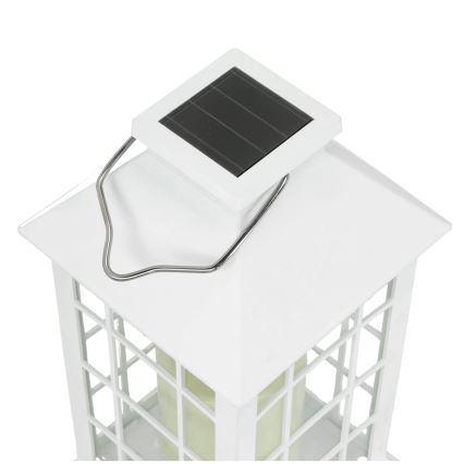 LED Pendellampa med solceller LED/0,02W/1,2V 1xAA 2700K IP44 200 mAh vit