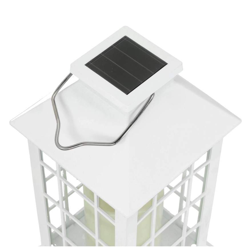LED Pendellampa med solceller LED/0,02W/1,2V 1xAA 2700K IP44 200 mAh vit