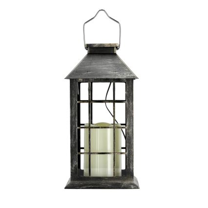 LED Pendellampa med solceller LED/0,02W/1,2V 1xAA 2700K IP44 200 mAh patina