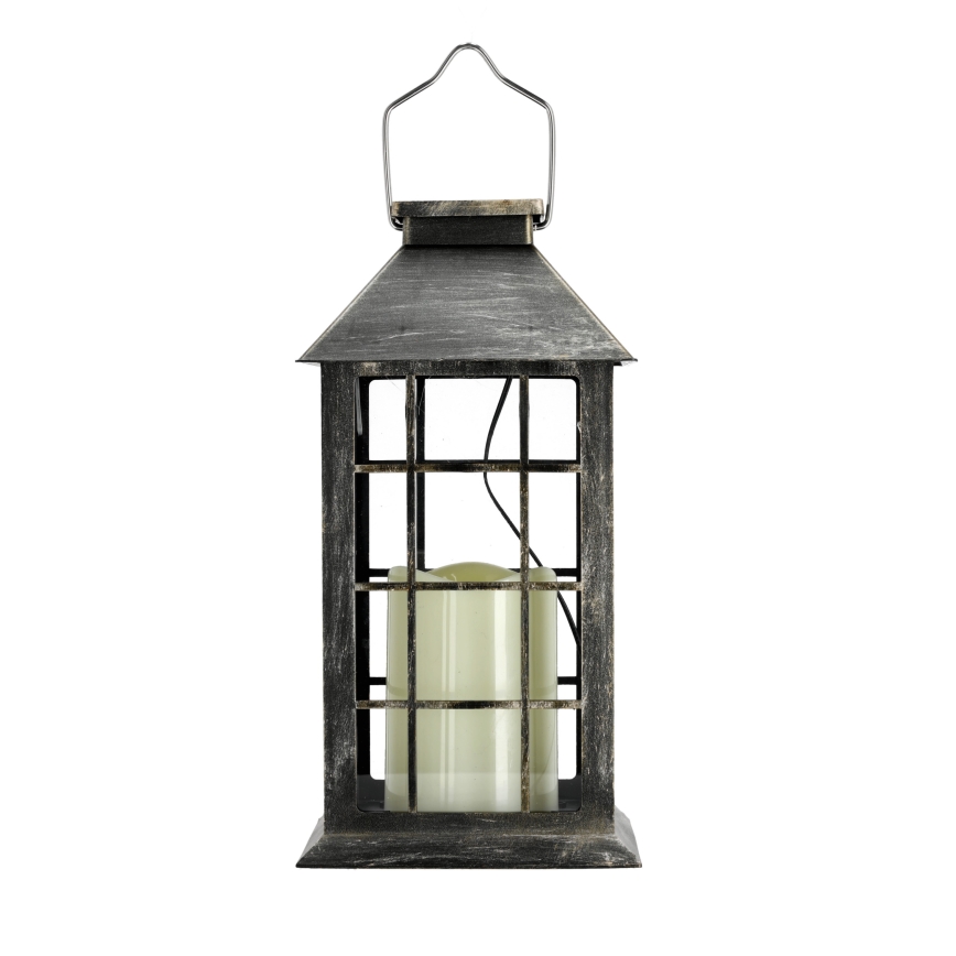 LED Pendellampa med solceller LED/0,02W/1,2V 1xAA 2700K IP44 200 mAh patina