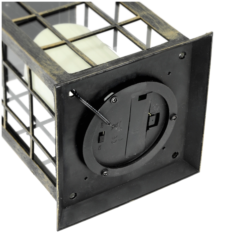 LED Pendellampa med solceller LED/0,02W/1,2V 1xAA 2700K IP44 200 mAh patina