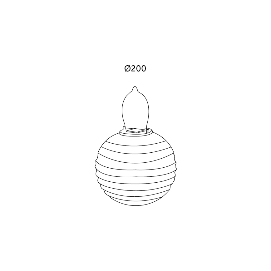 LED Pendellampa med solceller LED/0,02W/1,2V 3000K IP44 1xAAA 100 mAh