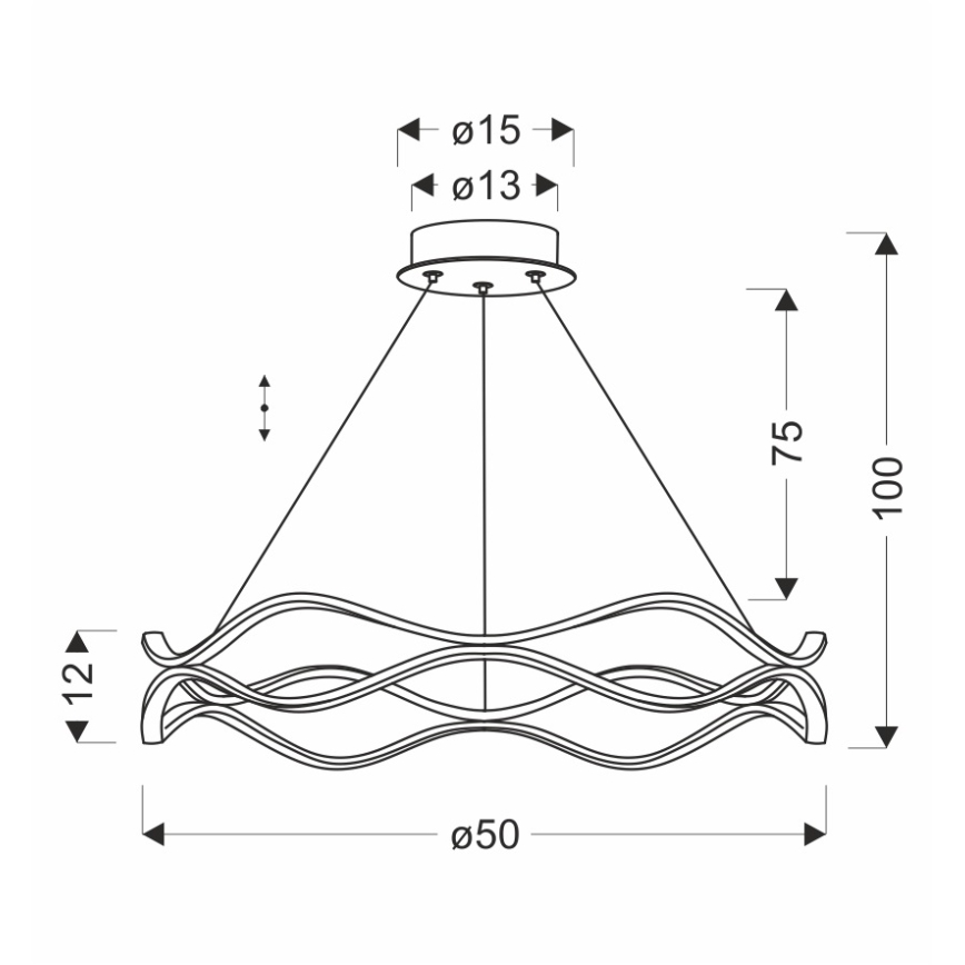 LED-Pendellampa VAVE LED/28W/230V rosé guld