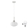 LED Pendellampe HARMA 1xE27/60W/230V dia. 25 cm matt krom/vit