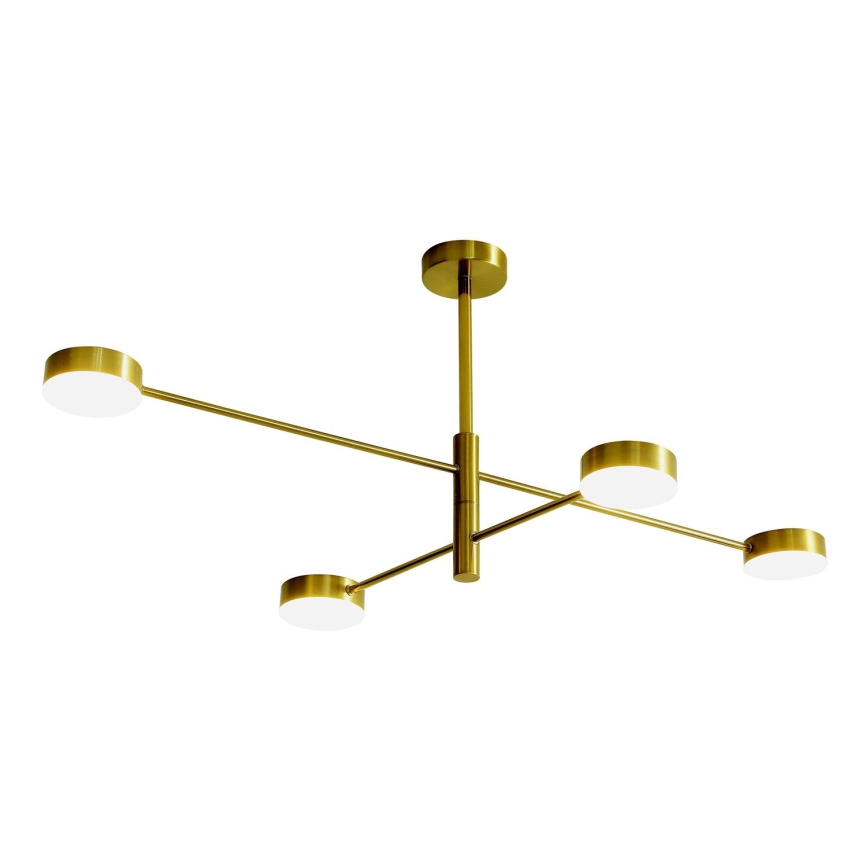 LED pendelljuskrona 4xLED/12W/230V 4000K guld