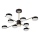 LED pendelljuskrona 8xLED/7W/230V + LED/6W 3000-6000K diameter 77 cm guld/svart
