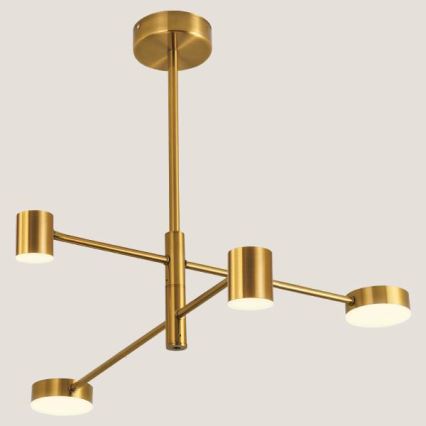 LED pendelljuskrona LED/24W/230V 3000K guld