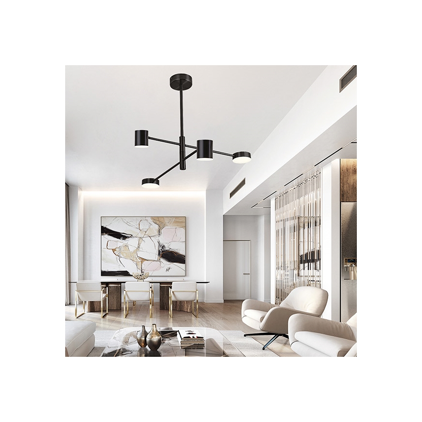 LED pendelljuskrona LED/24W/230V 3000K svart