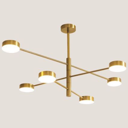 LED pendelljuskrona LED/30W/230V 3000K guld