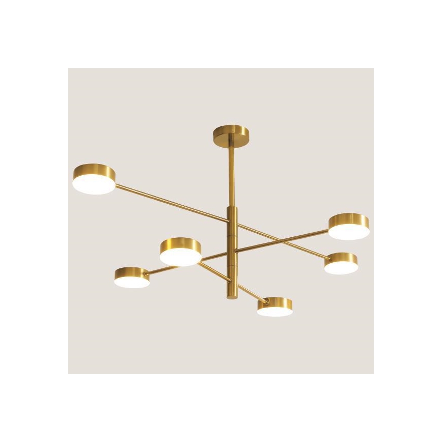 LED pendelljuskrona LED/30W/230V 3000K guld