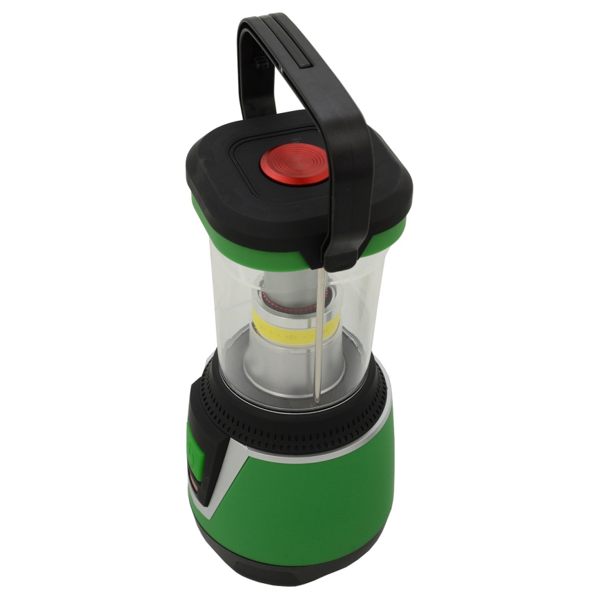 LED Portabel lampa LED/3xLR20 IP44 svart/grön+ fjärrkontroll