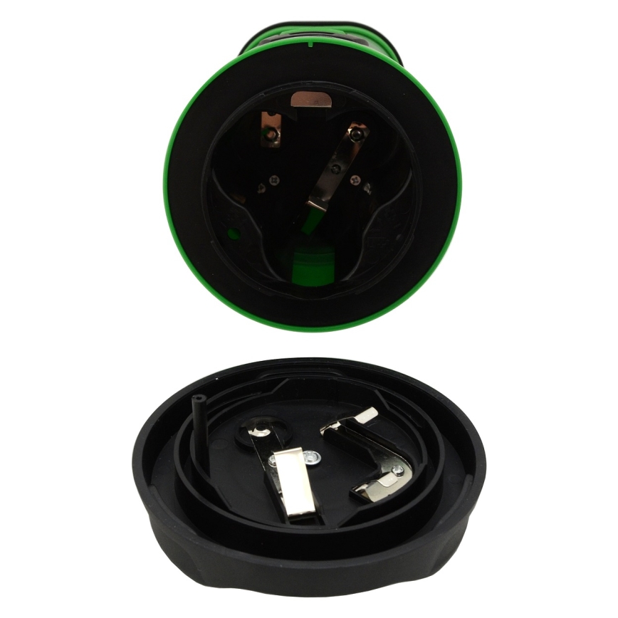 LED Portabel lampa LED/3xLR20 IP44 svart/grön+ fjärrkontroll