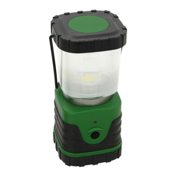 LED Portabel lampa LED/3xLR20 IP44 svart/grön