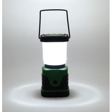 LED Portabel lampa LED/3xLR20 IP44 svart/grön