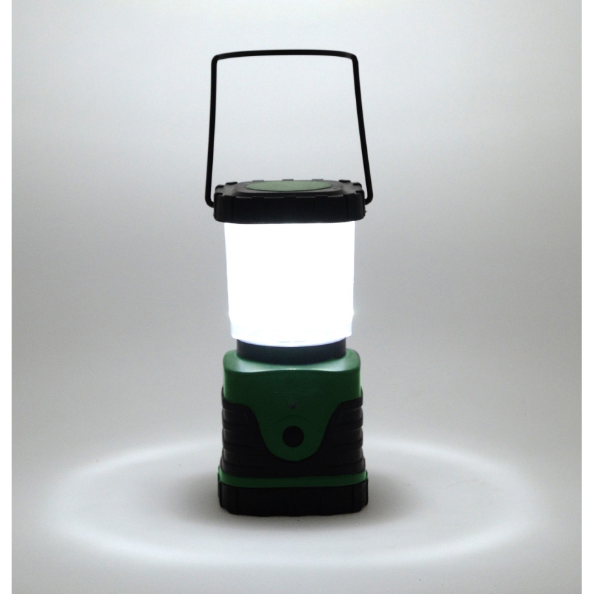LED Portabel lampa LED/3xLR20 IP44 svart/grön