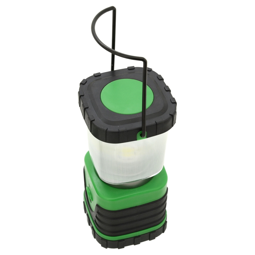 LED Portabel lampa LED/3xLR20 IP44 svart/grön