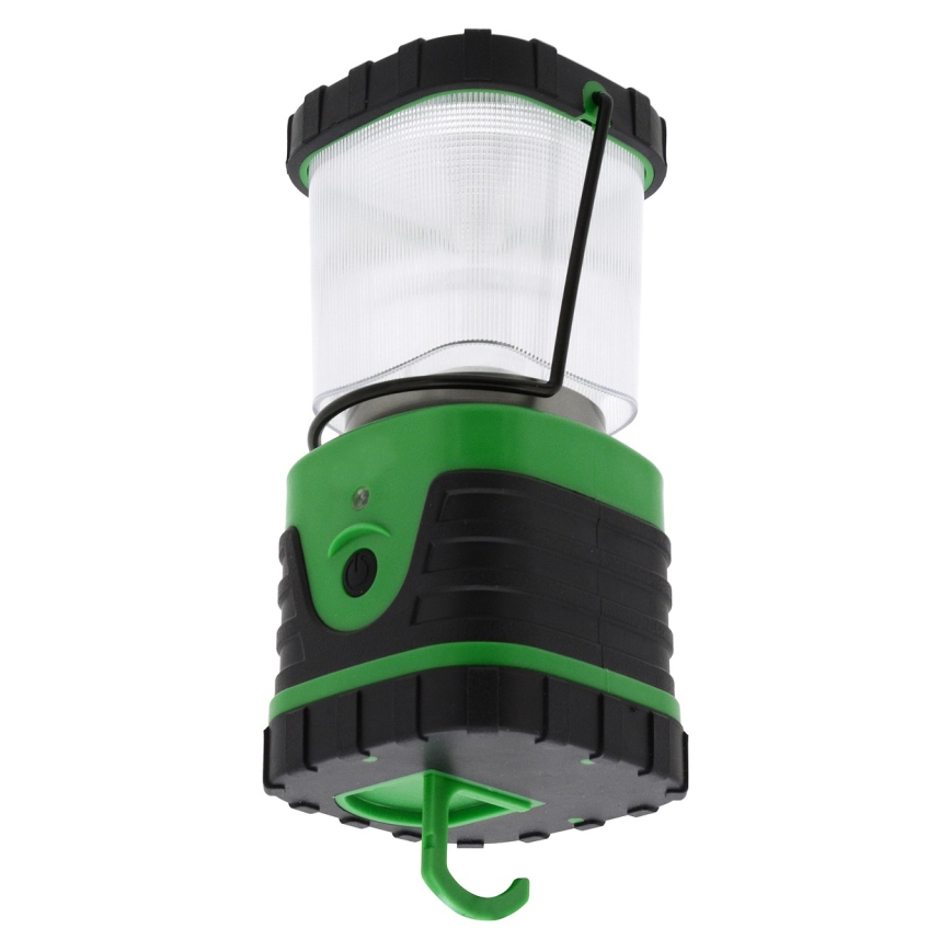 LED Portabel lampa LED/3xLR20 IP44 svart/grön