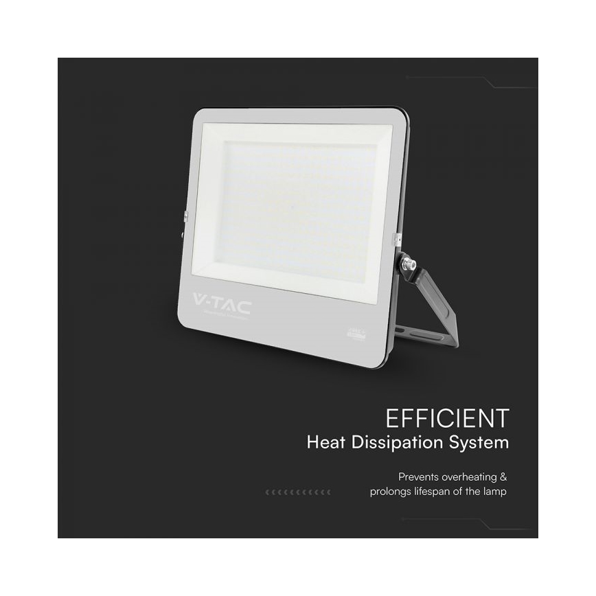 LED-reflektor LED/300W/230V 4000K IP65 svart