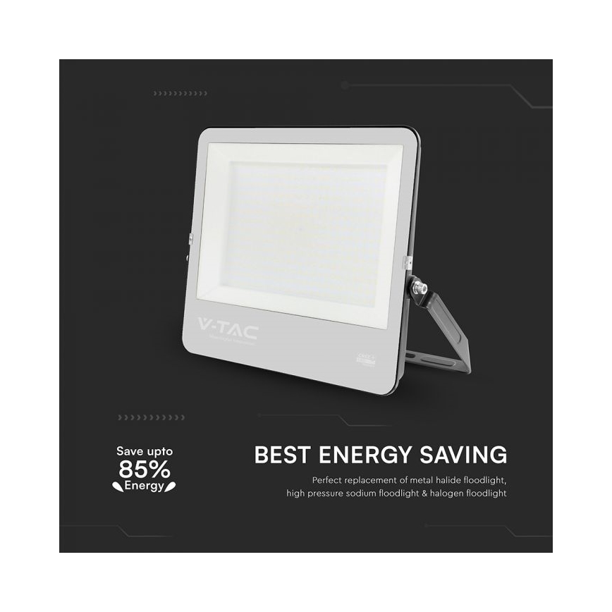 LED-reflektor LED/300W/230V 4000K IP65 svart