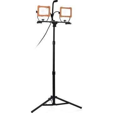 LED-reflektor med stativ 2xLED/30W/230V 4000K IP65 orange/svart