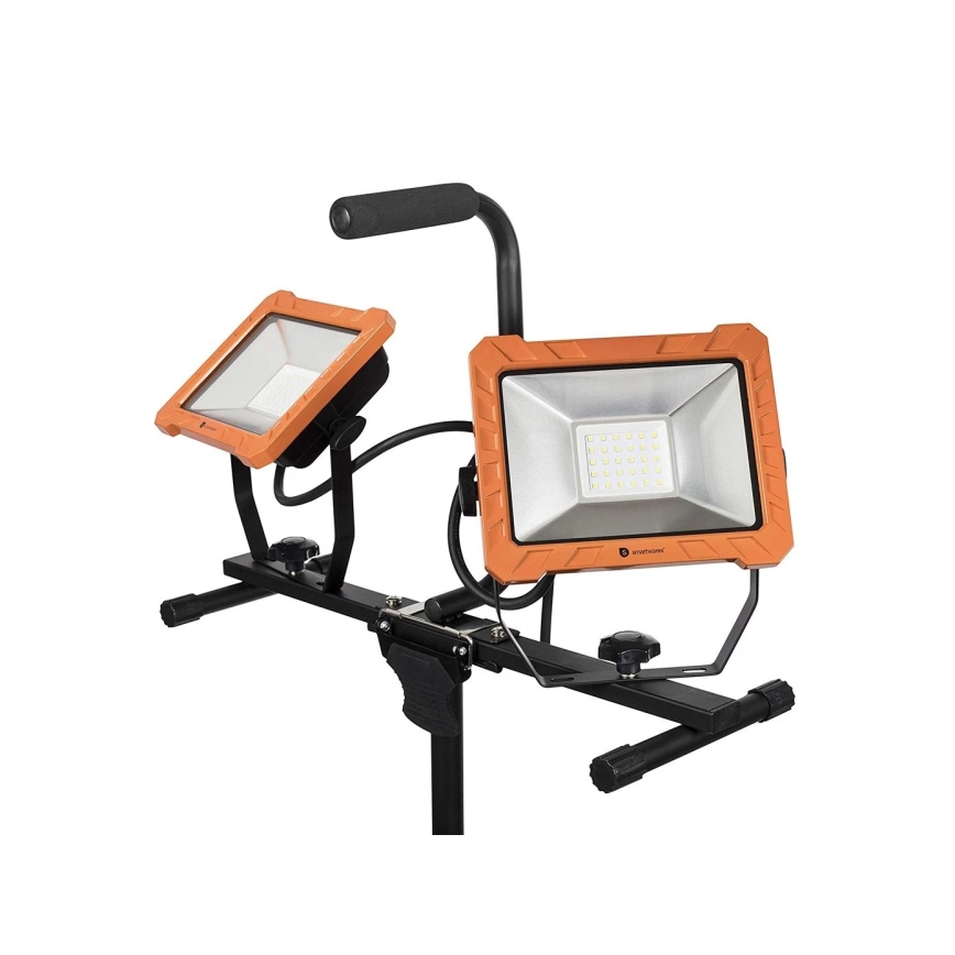 LED-reflektor med stativ 2xLED/30W/230V 4000K IP65 orange/svart