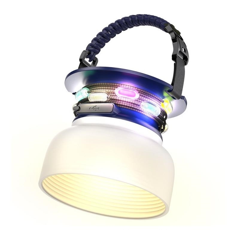 LED RGB Bärbar solcell uppladdningsbar lampa med LED kedja LED/10W/5V 3600 mAh IP65 3600 mAh