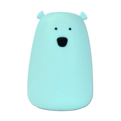 LED RGB Barn beröring liten lampa BEAR LED/0,8W/5V blå