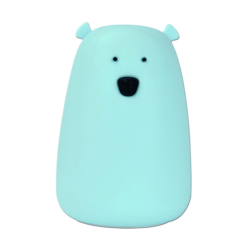 LED RGB Barn beröring liten lampa BEAR LED/0,8W/5V blå