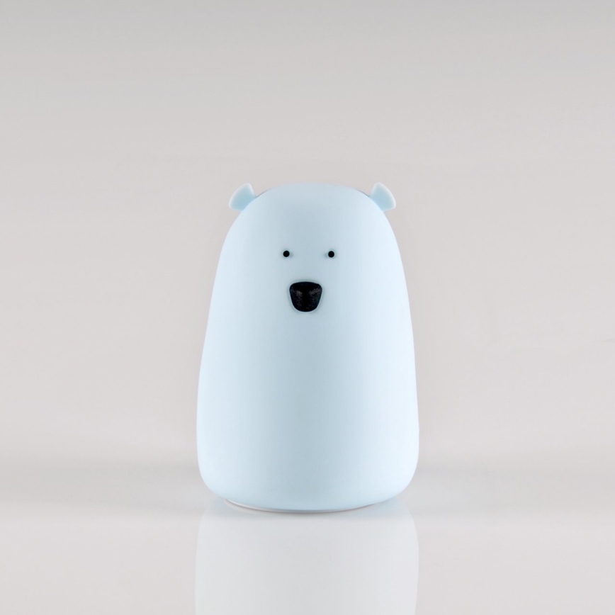 LED RGB Barn beröring liten lampa BEAR LED/0,8W/5V blå