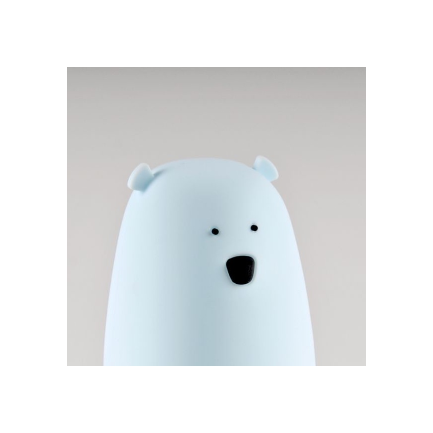 LED RGB Barn beröring liten lampa BEAR LED/0,8W/5V blå