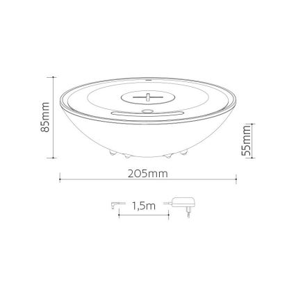LED RGB Bordslampa med en Trådlös laddare LED/10W/230V