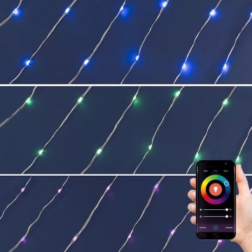 LED RGB Christmas ljusreglerad chain 100xLED/29 funktioner 10,4m