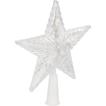 LED RGB Christmas stjärna för the tree 10xLED/2xAA 15cm