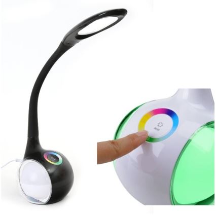 LED RGB Dimbar Bordslampa LED/7W/230V svart