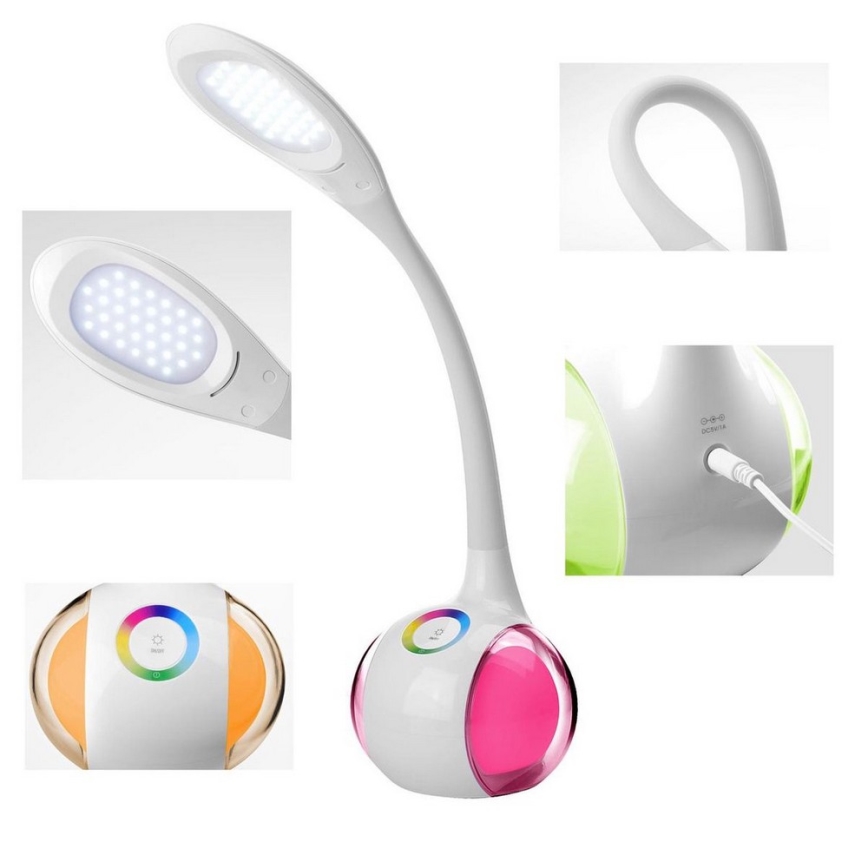 LED RGB Dimbar Bordslampa LED/7W/230V vit