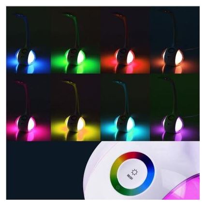 LED RGB Dimbar Bordslampa LED/7W/230V vit