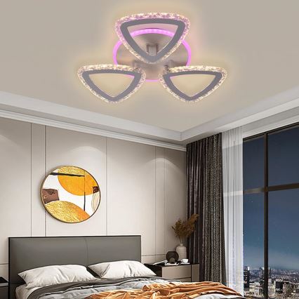LED RGB dimbar fäst ljuskrona LED/45W/230V 3000-6500K + fjärrkontroll
