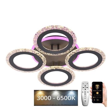 LED RGB dimbar fäst ljuskrona LED/55W/230V 3000-6500K + fjärrkontroll