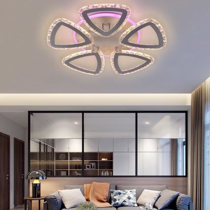 LED RGB dimbar fäst ljuskrona LED/70W/230V 3000-6500K + fjärrkontroll