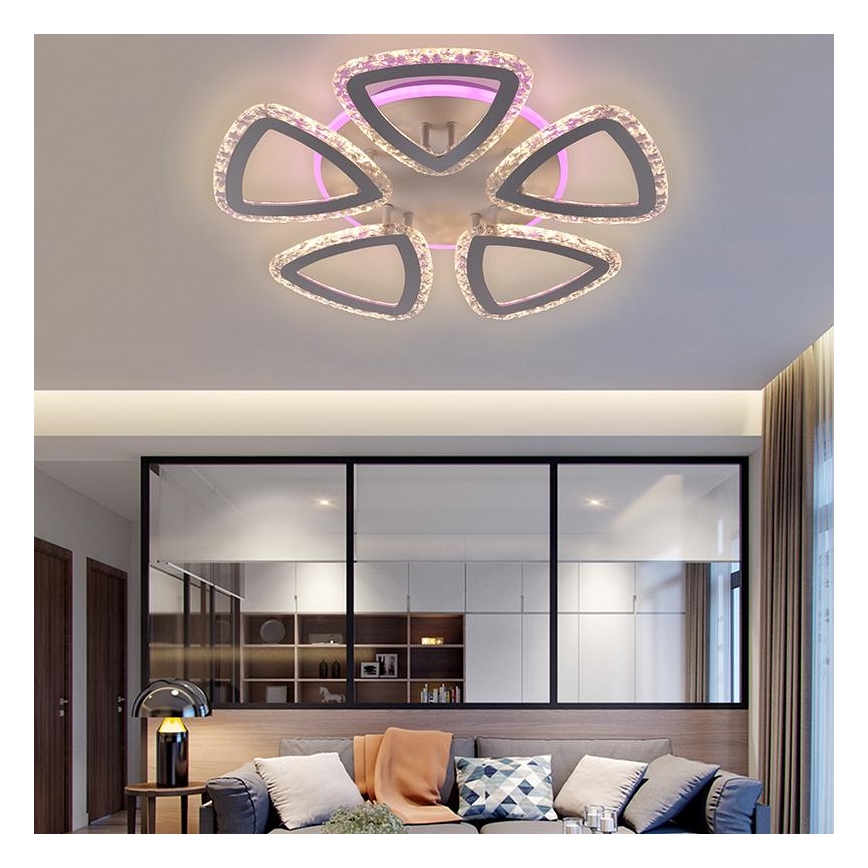 LED RGB dimbar fäst ljuskrona LED/70W/230V 3000-6500K + fjärrkontroll
