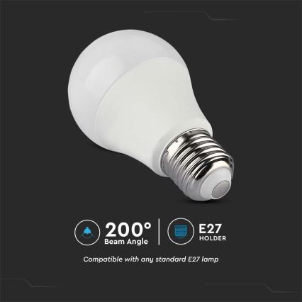 LED RGB dimbar glödlampa A60 E27/8,5W/230V 4000K + fjärrkontroll