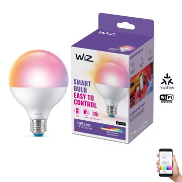 LED RGB dimbar glödlampa G95 E27/11W/230V 2200-6500K Wi-Fi - WiZ