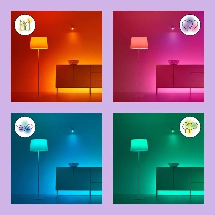 LED RGB dimbar glödlampa G95 E27/11W/230V 2200-6500K Wi-Fi - WiZ
