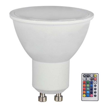 LED RGB dimbar glödlampa GU10/4,8W/230V 3000K + fjärrkontroll