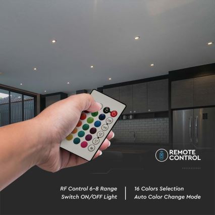 LED RGB dimbar glödlampa GU10/4,8W/230V 3000K + fjärrkontroll