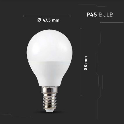 LED RGB dimbar glödlampa P45 E14/4,8W/230V 3000K + fjärrkontroll