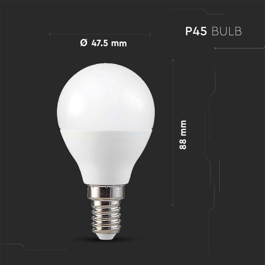LED RGB dimbar glödlampa P45 E14/4,8W/230V 3000K + fjärrkontroll
