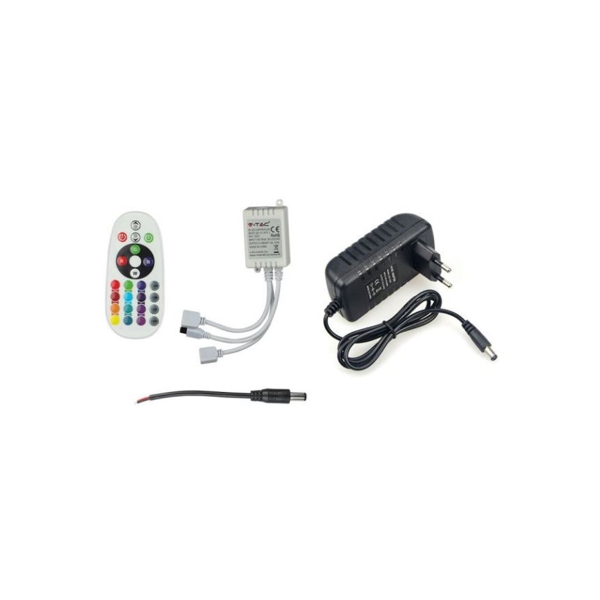 LED RGB Dimbar ljusslinga 2x5m LED/4,8W/230V + Fjärrstyrd