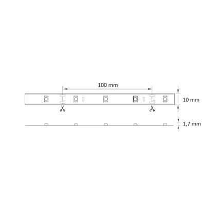 LED RGB Dimbar ljusslinga 5m LED/18W/12V IP20